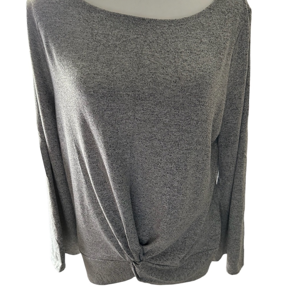 NWOT , Ann Taylor Factory, light grey top, long sleeve,twist front